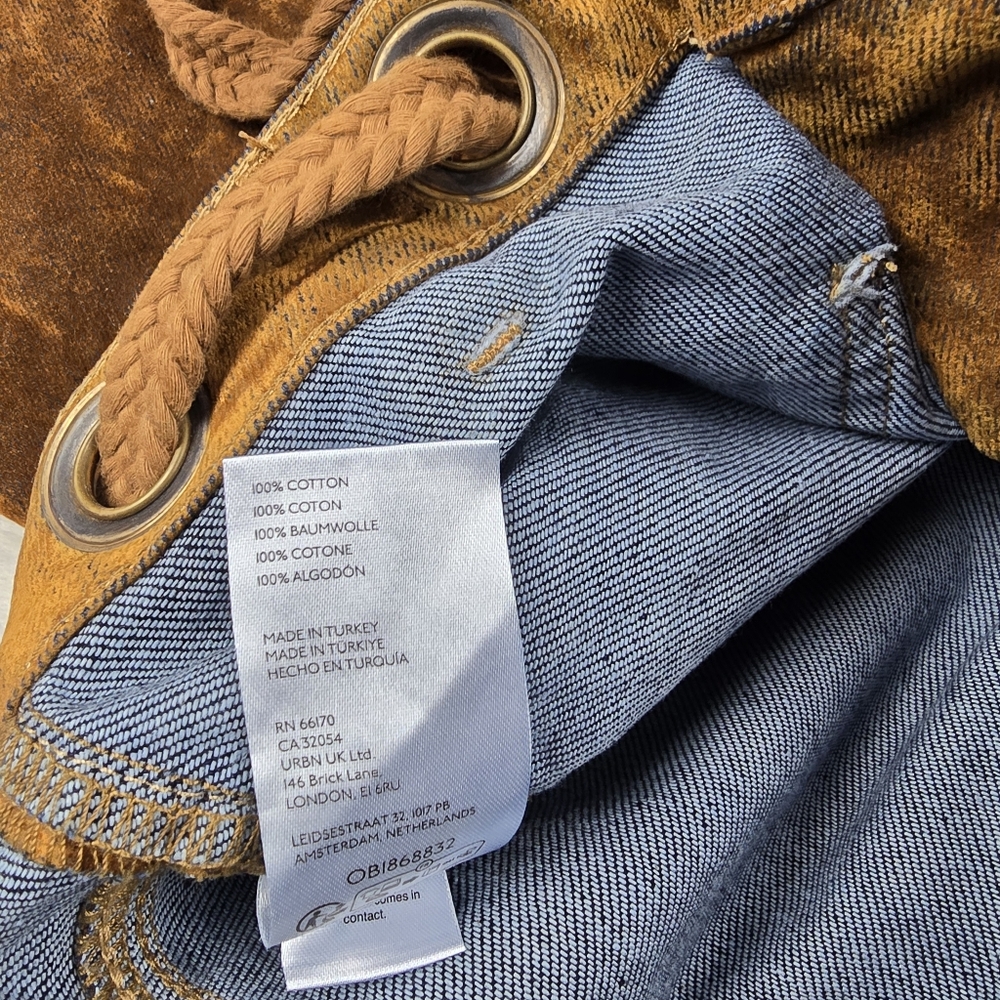 Free People We The Free Flocked Moxie Barrel Jeans Rust Size 29 - Picture 11 of 16